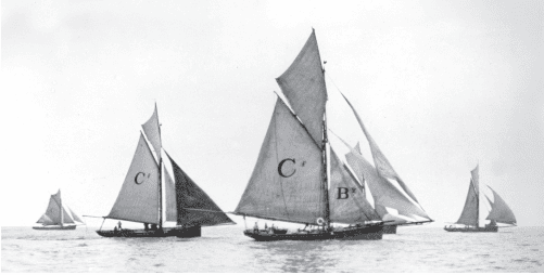Photographie ancienne du Madcap en 1903, frégate improvisée Canal de Bristol